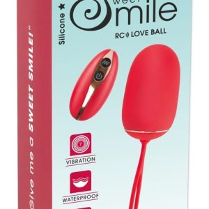 Sweet Smile Vibrokugel "RC Love Ball" - 7 Vibrationsmodi, wasserdicht, inkl. USB-Ladekabel Rot/Rosegold