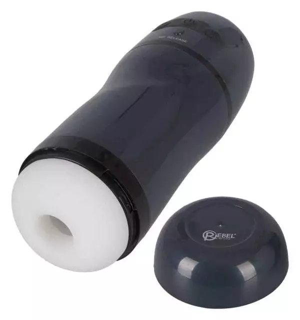Rebel Masturbator - Saug- und Vibrationsfunktion Anthrazit/Schwarz