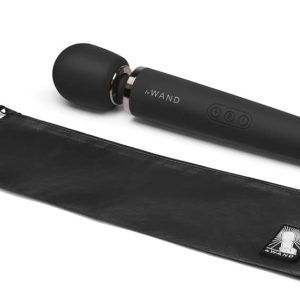 le Wand Massagestab - Großer Massagekopf, 20 Vibrationsmodi Black