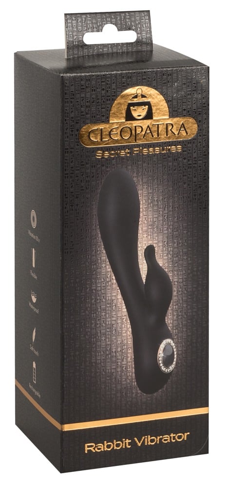 Cleopatra Rabbit Vibrator - Intensiver Genuss, wasserdicht & wiederaufladbar Schwarz/Gold