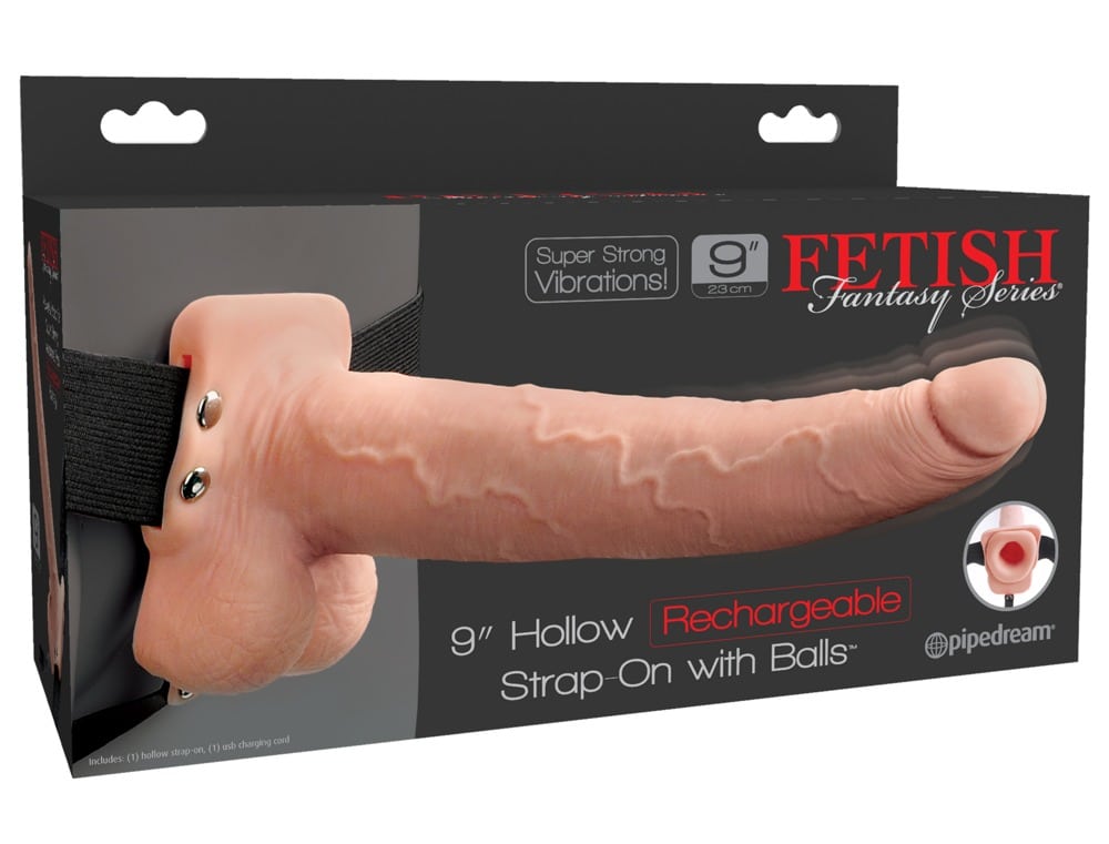 Fetish Fantasy Naturdildo mit Strap-on, 10 Vibrationsmodi