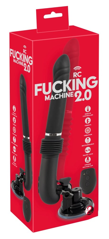 You2Toys Stoßvibrator RC 2.0 - Kabellose Fernbedienung, 7 Vibrationsmodi, 3 Stoßgeschwindigkeiten Schwarz/Silber