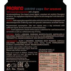 PRORINO Libido Caps Women - Nahrungsergänzungsmittel für Frauen (5 Stück)