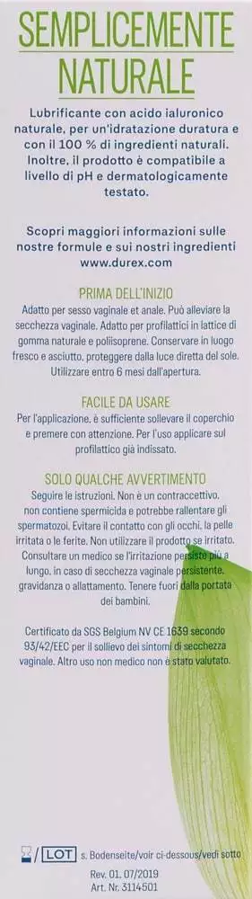 Durex Naturals Gleitgel - Sanft & Natürlich (100 ml)