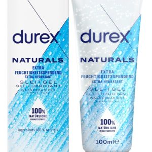 Durex Naturals Gel Extra - Wasserbasiertes Gleitgel mit Hyaluron (100 ml)