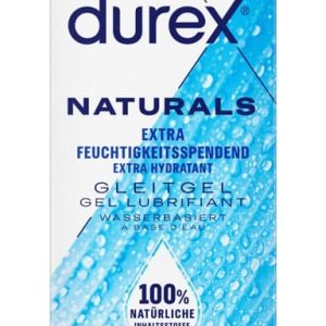 Durex Naturals Gel Extra - Wasserbasiertes Gleitgel mit Hyaluron (100 ml)