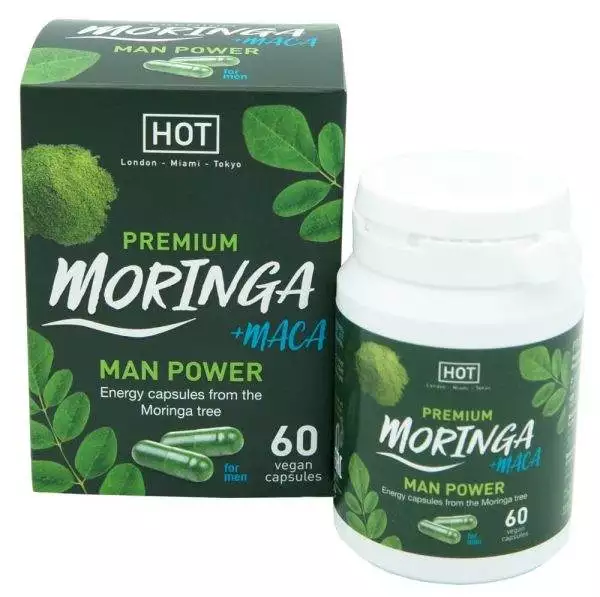 HOT Pure Moringa + Maca Man Power - Nahrungsergänzungsmittel, 60 Kapseln HOT Pure Moringa + Maca Man Power - Nahrungsergänzungsmittel, 60 Kapseln