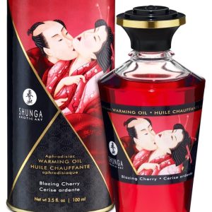 Shunga Aphrodisiac Warming Oil - Blazing Cherry (100ml) Blazing Cherry (100 ml)