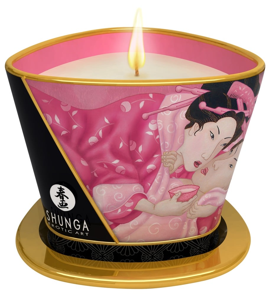 Shunga Luxus Massagekerze Rosen170 Roses (170 ml)