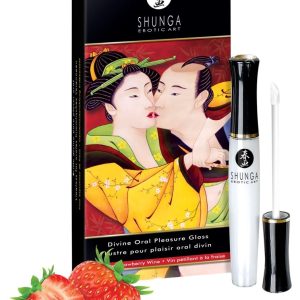 Shunga Oralsex-Lipgloss Erdbeere 10ml Strawberry Sparkling Wine (10 ml)