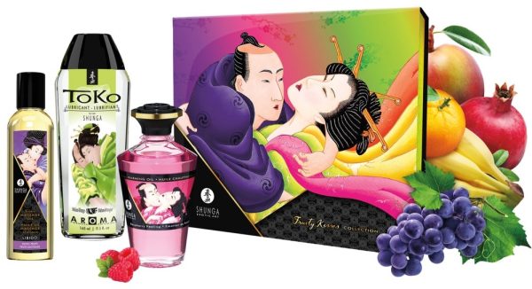 Shunga Fruity Kisses - 3-teiliges Luxus-Set für sinnliche Momente