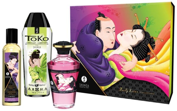 Shunga Fruity Kisses - 3-teiliges Luxus-Set für sinnliche Momente