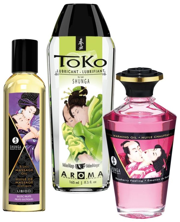 Shunga Fruity Kisses - 3-teiliges Luxus-Set für sinnliche Momente