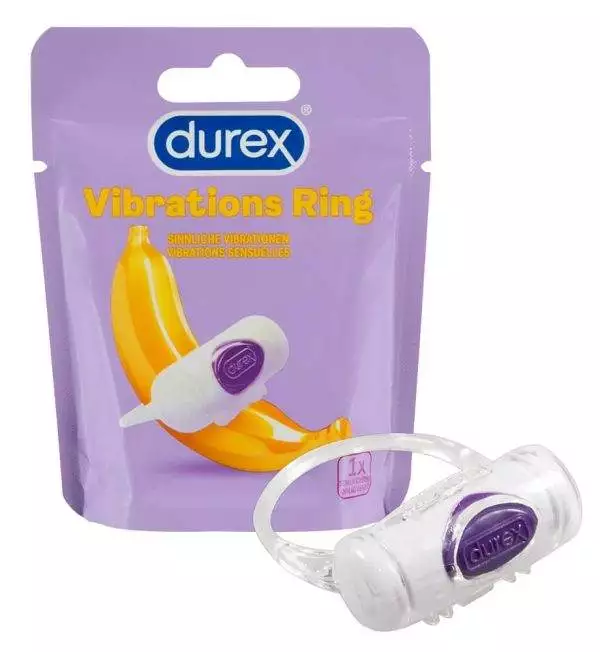 Durex Pleasure Box - Intensiver Vibro-Penisring, hauchdünne Kondome, sexy Lingerie bunt