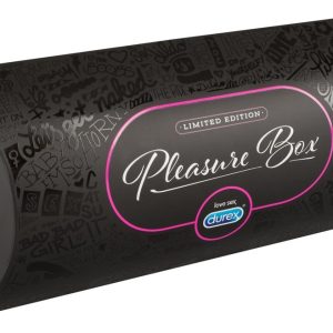 Durex Pleasure Box - Intensiver Vibro-Penisring, hauchdünne Kondome, sexy Lingerie bunt