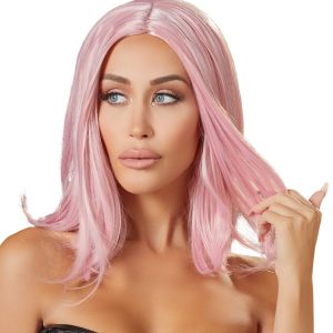 Cottelli ACCESSOIRES - Trendige Bob-Perücke, rosa (1 Stück)