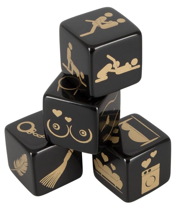 Erotic Dice Set - 4er Würfelset mit Motiv-Aufdruck (4 Stück)