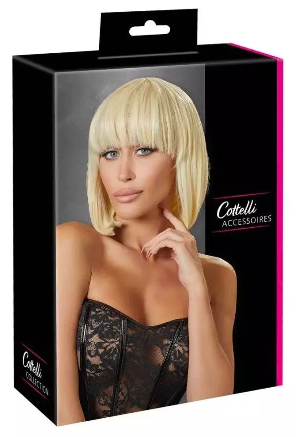 07008270000_verp Cottelli ACCESSOIRES - Blond Bob Perücke weißblond (1 Stück)