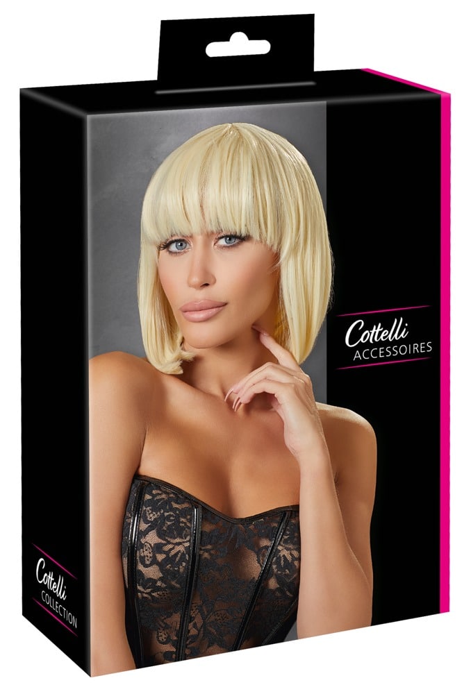 Cottelli ACCESSOIRES - Blond Bob Perücke weißblond (1 Stück)