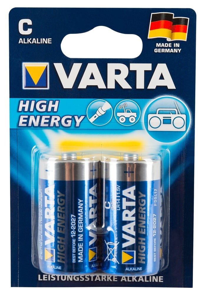 Varta High Energy C-Batterien (2er Set) - Made in Germany (2 Stück)