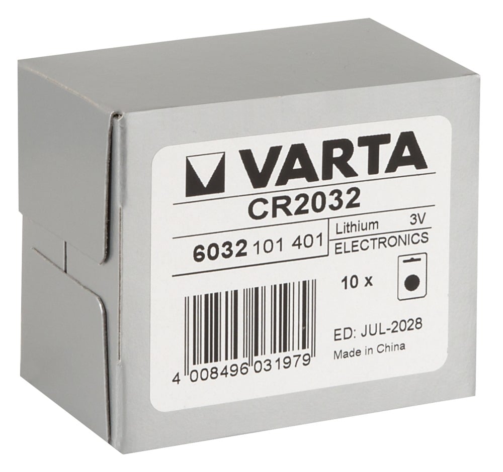 Varta CR2032 Batterie 10x1er - Altbewährte Qualität für lange und zuverlässige Leistung