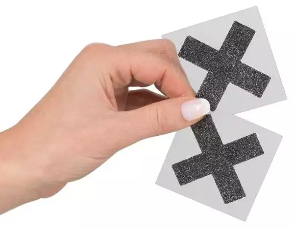 Cottelli ACCESSOIRES - Glitzernde Nippel-Kreuze (1 Paar) Cottelli ACCESSOIRES - Glitzernde Nippel-Kreuze (1 Paar)