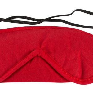 Cottelli ACCESSOIRES - Augenmasken Set, Blickdicht, hoher Trage-Komfort Schwarz/Rot