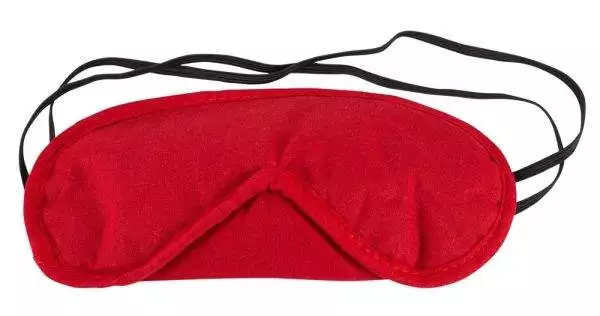 Cottelli ACCESSOIRES - Augenmasken Set, Blickdicht, hoher Trage-Komfort Schwarz/Rot