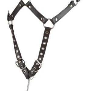 ZADO Leder Harness mit Vagina-Kugel S-L