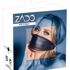 ZADO Leder Mundknebel - Silikonknebel mit Ledermaske