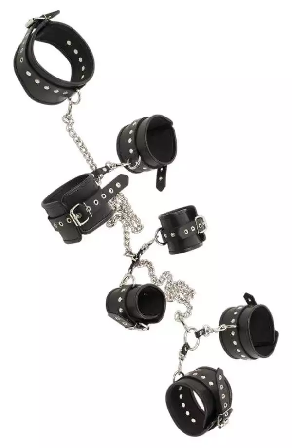 ZADO Leder Fessel-Set | Hals, Oberarme, Hände & Füße