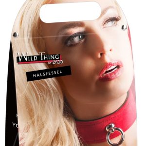 Wild Thing by Zado - Leder Halsfessel in Rot/Schwarz Rot/Schwarz unisize