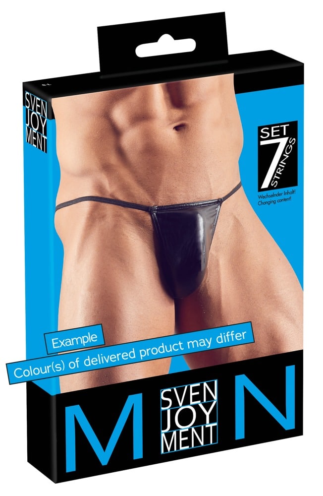 Svenjoyment Herren String Set - 7er Pack, immer wechselnde Designs verschieden S-L