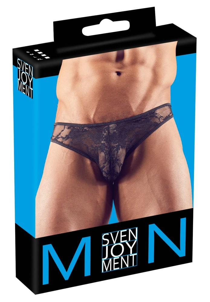 Svenjoyment Eleganter Herren Spitzen-Slip XL