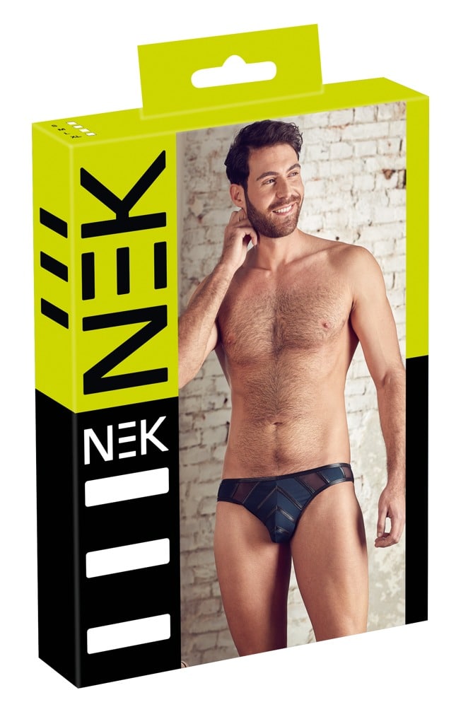 NEK Herren Slip mit Powernet-Streifen blau/schwarz S