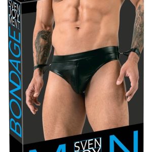 Svenjoyment Bondage Jockslip - Trendiger Mattlook, Handfesselriemen S