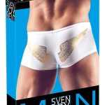 Svenjoyment Herren Pants S - Goldene Engelsflügel, Reißverschluss, weiche Mikrofaser weiß/gold XL