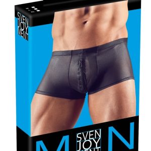 Svenjoyment Herren Pants - Reißverschluss, semitransparent, glänzend M