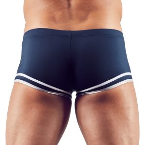 Svenjoyment Herren Matrosen-Pants mit Reißverschluss und Zierstreifen blau-weiß-silber S