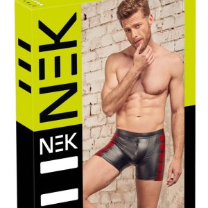 NEK Herren Pants - Mattlook, elastisch, schwarz/rot Schwarz/Rot S