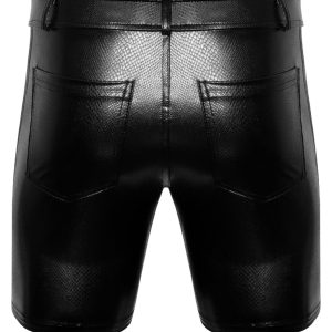 Noir Schlangenhaut-Shorts: Trend-Look, hautnah, elastisch 2XL