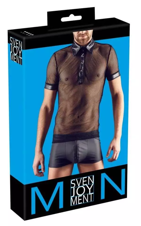 Svenjoyment Herren Shirt - Anmachender Materialmix S