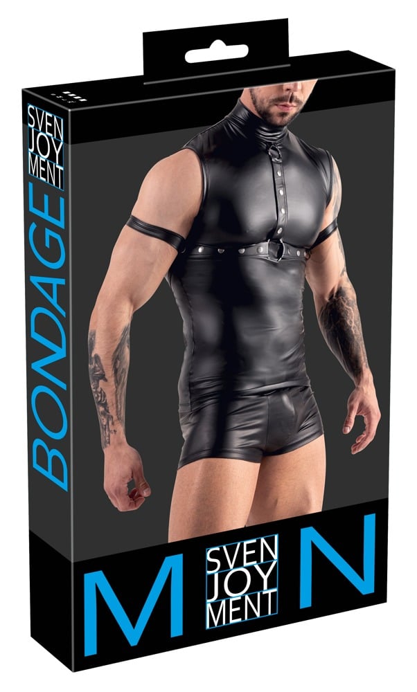 Svenjoyment Bondage Top mit Harness und Fesselriemen M