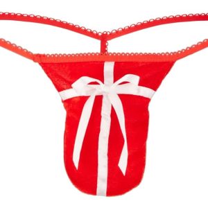 Svenjoyment Herren String "Satin Red" rot-weiß S-L