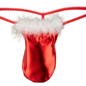 Svenjoyment Weihnachts-String rot-weiß S-L