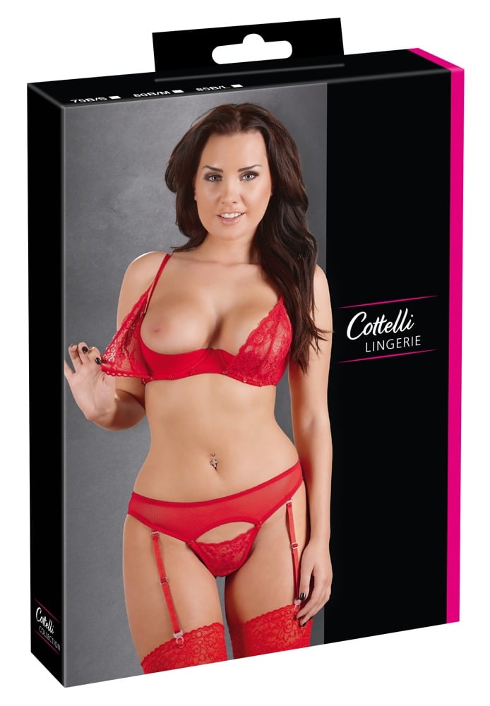 Cottelli LINGERIE - Spitzen-BH Set, leicht gefüttert 85B/L