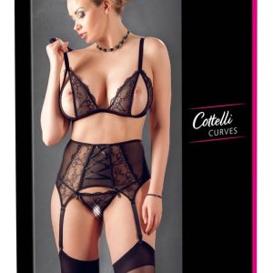 Cottelli CURVES - Ouvert Spitzen-Set 2XL