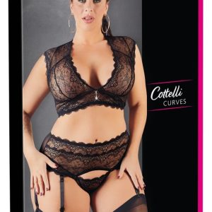 Cottelli CURVES - Verführerisches Spitzen-Set 2XL