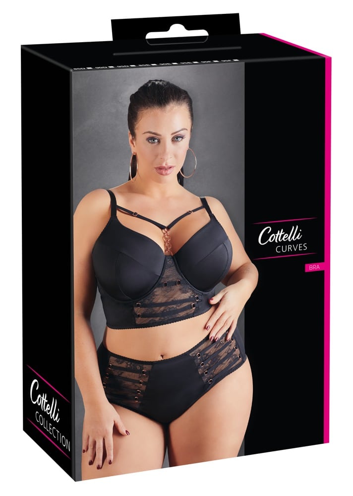 Cottelli CURVES - Longline-BH Deko-Bänder, blickdicht, elastisch 90F