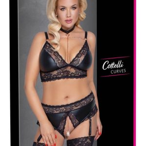 Cottelli CURVES - Ouvert Set mit Dekolleté-Ketten XL